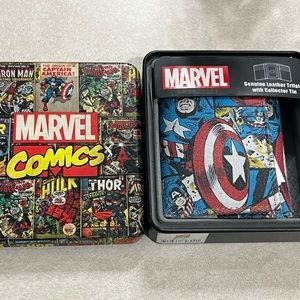 Marvel Comics Captain America Graphic Trifold Leather Wallet